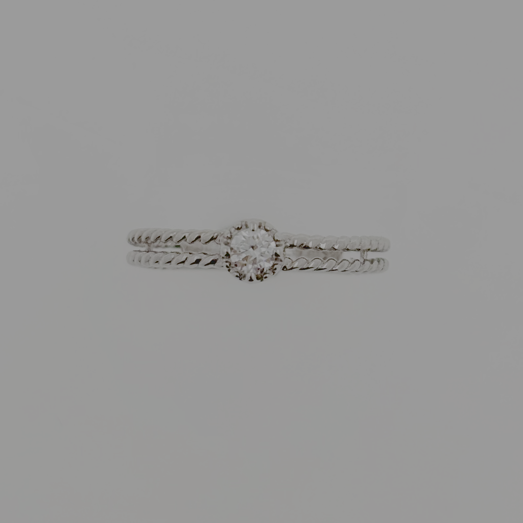 [LOCAL-RNG-2212-00380] Mounting - အလယ်စိန်တစ်ပွင့်ဘေးရွှေနှစ်တန်းပါလက်စွပ်