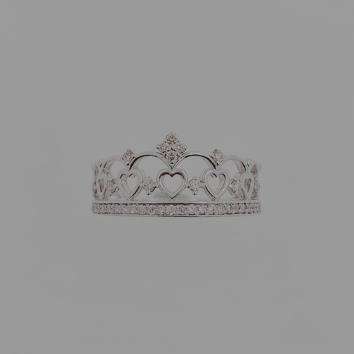 [LOCAL-RNG-2207-00310] Micro Setting - စိန် ၃၉ပွင့်ပါ Crown လက်စွပ်